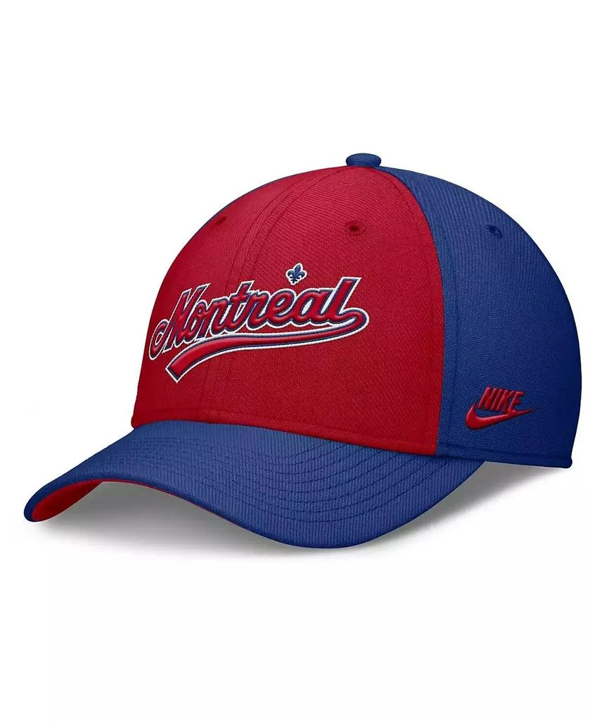 NIKE Men's Blue/Red Montreal Expos Rise Swoosh Performance Flex Hat 4