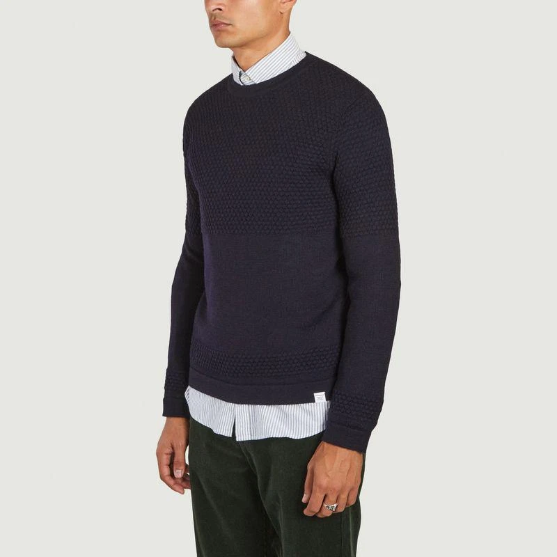 Norse Projects Skagen Bubble Yoke Sweater Dark Navy NORSE PROJECTS 2