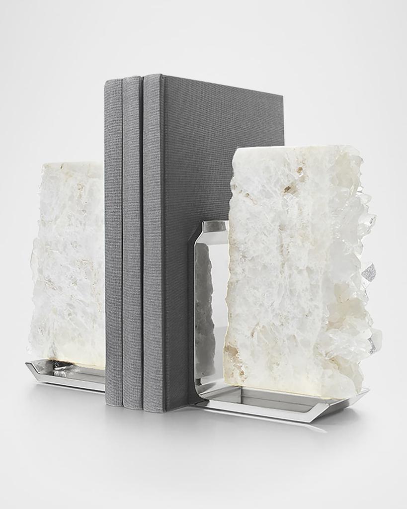 ANNA New York Fim Crystal Quartz Bookends, Set of 2