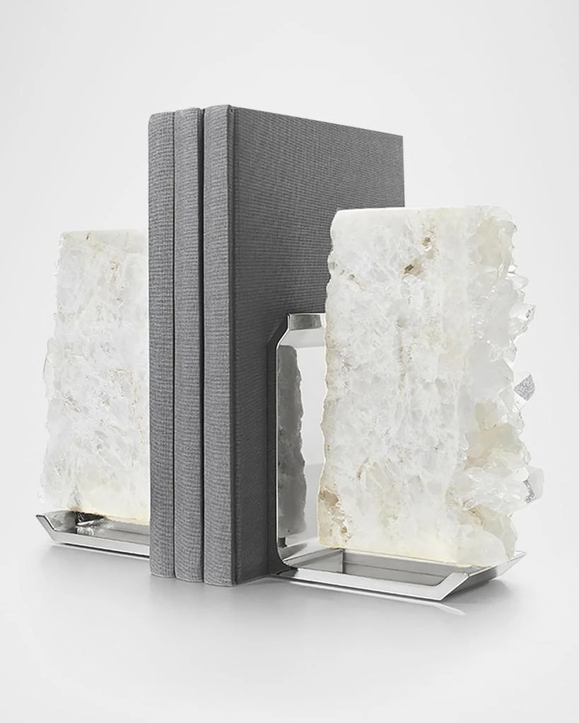 ANNA New York Fim Crystal Quartz Bookends, Set of 2 1