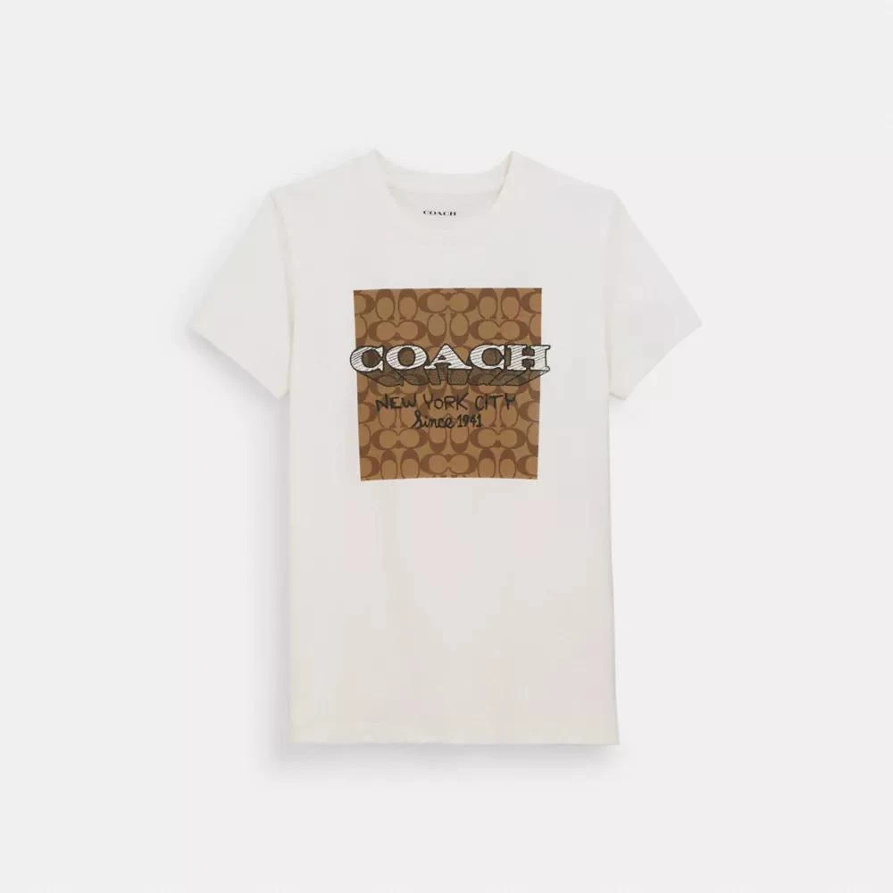 Coach Signature New York T Shirt In Organic Cotton 1