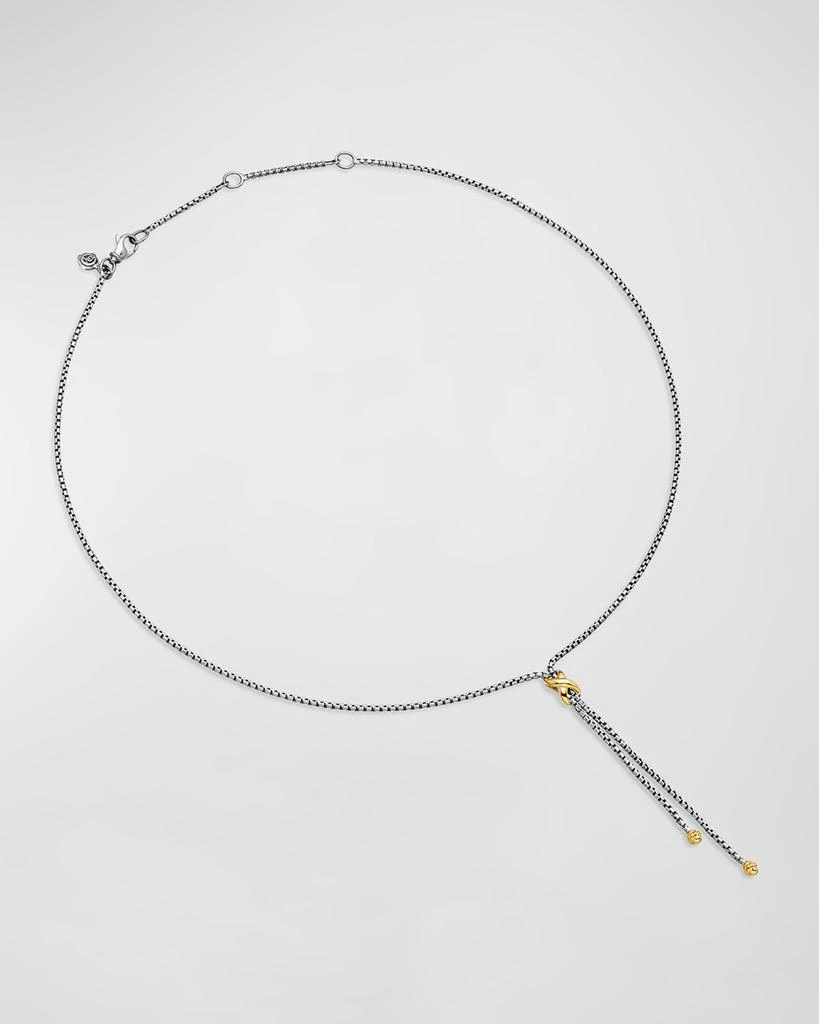 David Yurman Petite X Lariat Y Necklace with 18K Yellow Gold 3