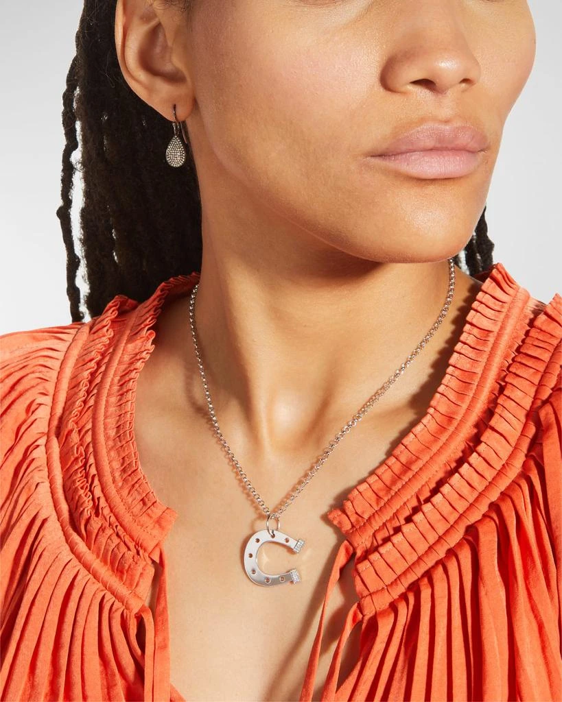 Bridget King Jewelry Silver Horseshoe Necklace 5