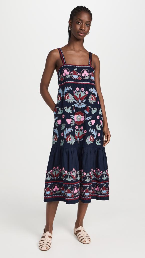 Sea Eclisse Embroidery Slip Dress