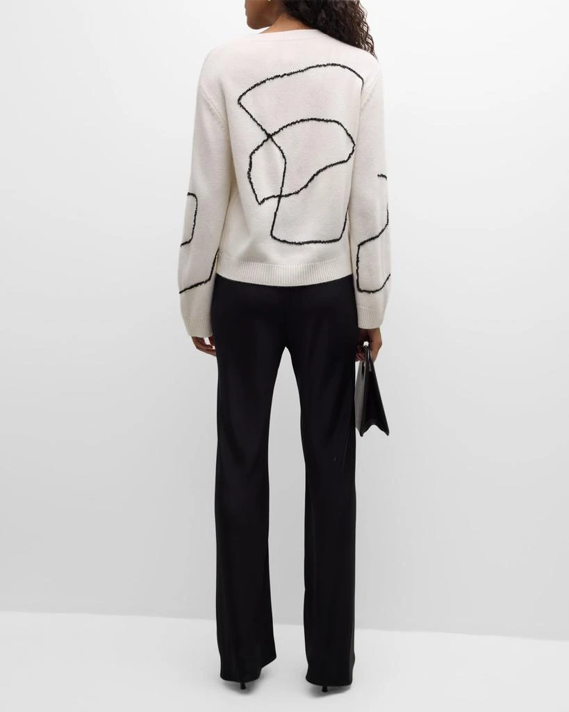 TSE Cashmere Embroidered Scribble Cashmere Sweater 6