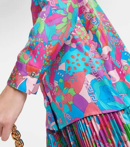 Versace x Dua Lipa Floral Summer silk twill shirt 5