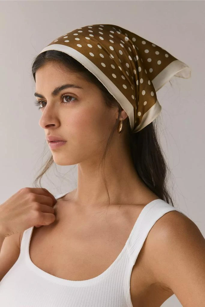 Urban Outfitters Polka Dot Satin Headscarf 1