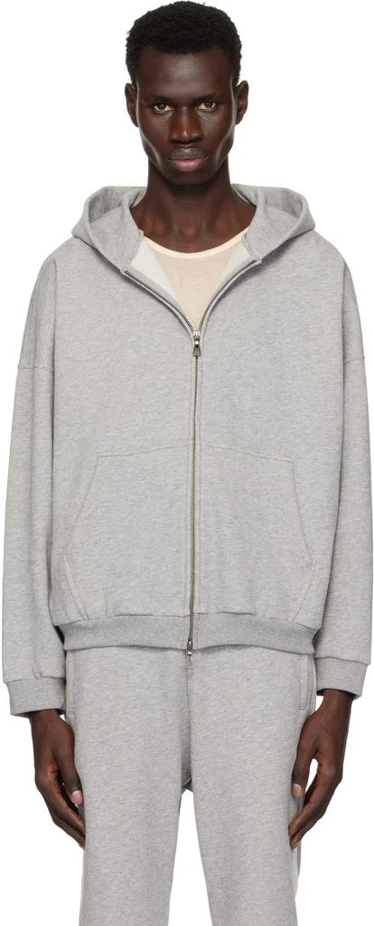 John Elliott Gray Frances Full Zip Hoodie 1