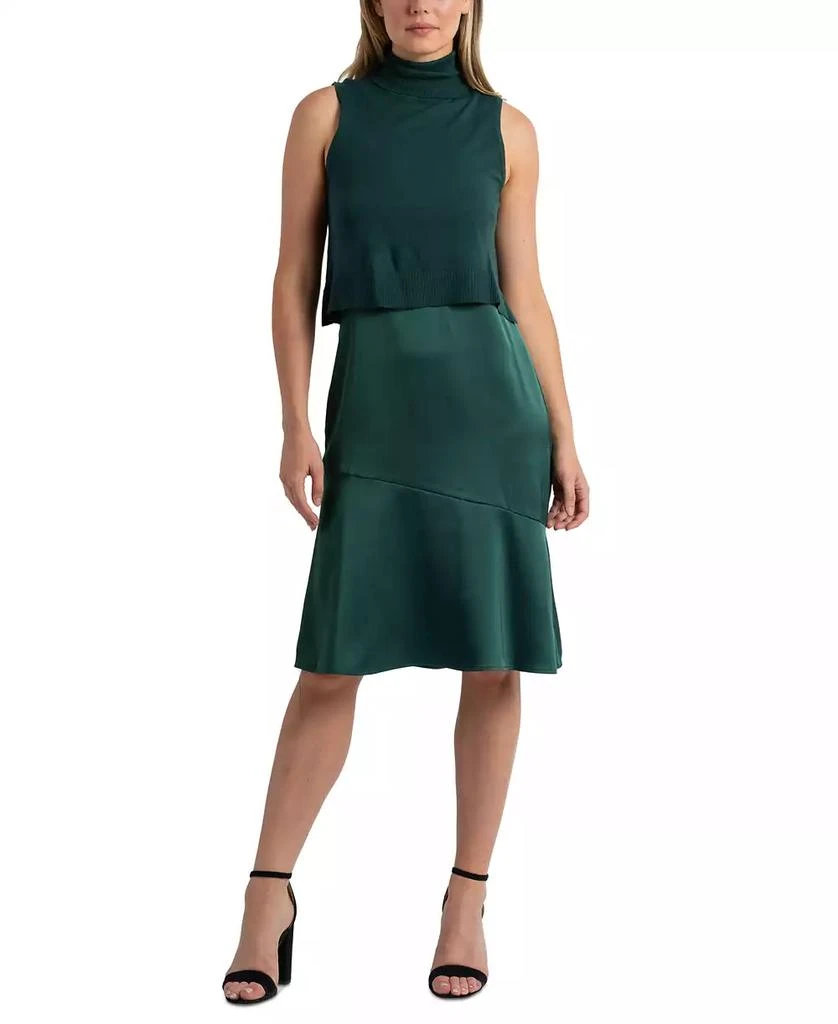 Sam Edelman Women's Mixed-Media Sweater-Top Dress 1