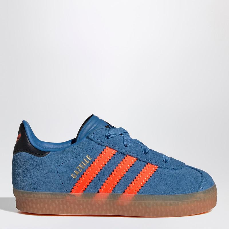 Adidas Gazelle Focus Blue/Solar Orange Sneaker with elasticated laces