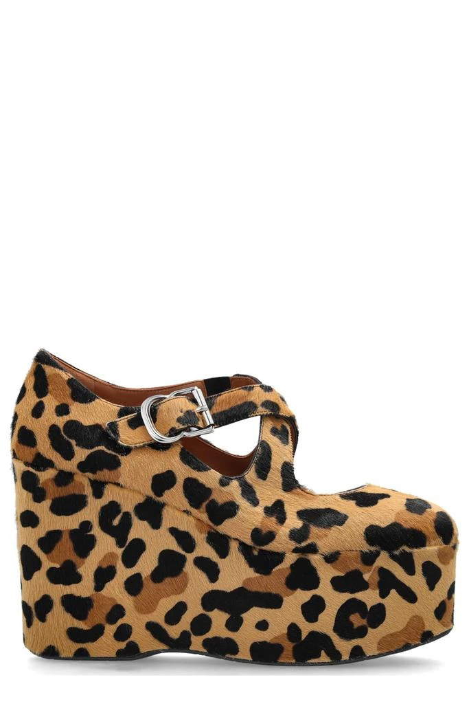Alaïa Alaïa Leopard Printed Criss Cross Wedges 1