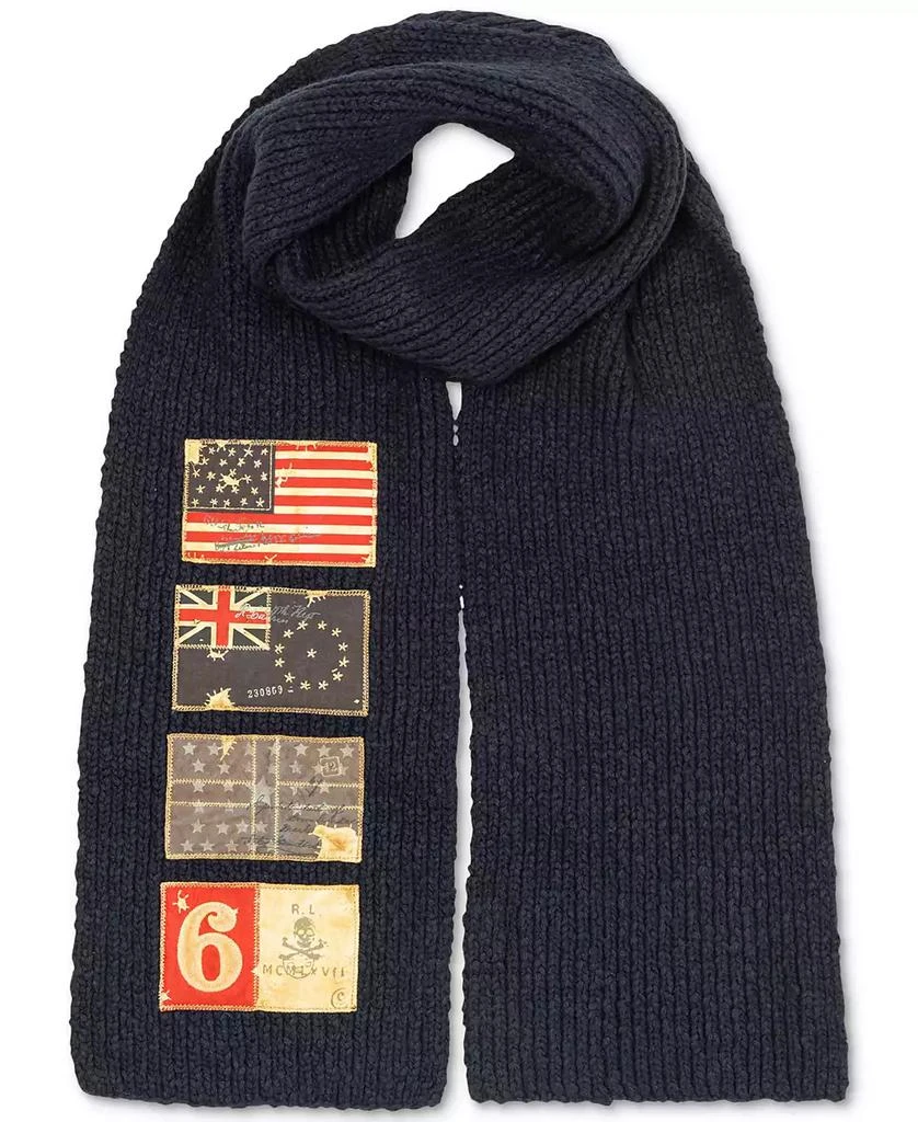 Ralph Lauren Men's Explorer Flag Patch Scarf 1