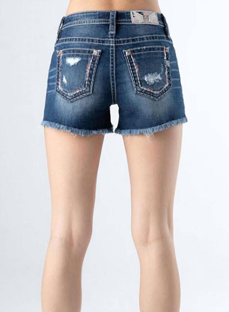 Miss Me Miss Me - Mid-rise Destruct Short