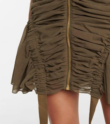 Balmain Ruched cotton-jersey miniskirt 5