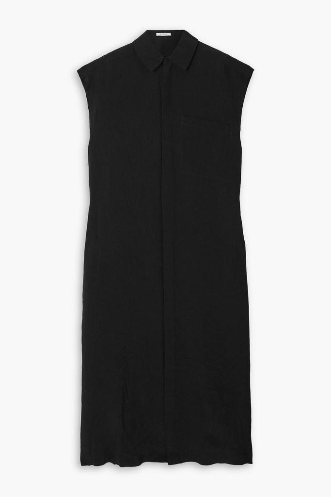 GAUCHERE Frayed crepe de chine midi shirt dress