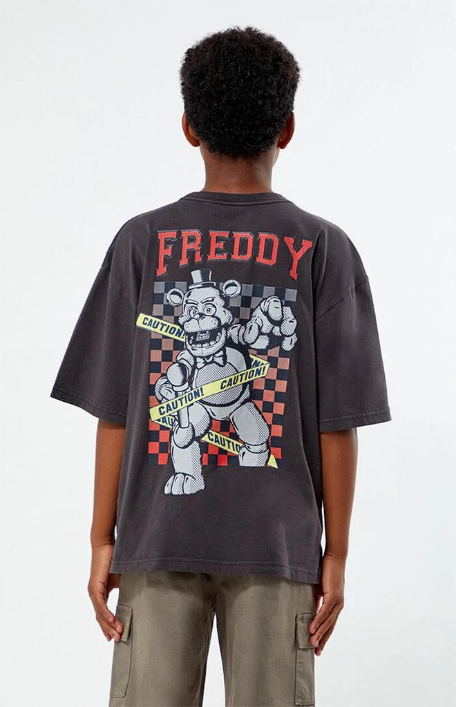 Five Nights at Freddy's Kids Caution Oversized T-Shirt 3