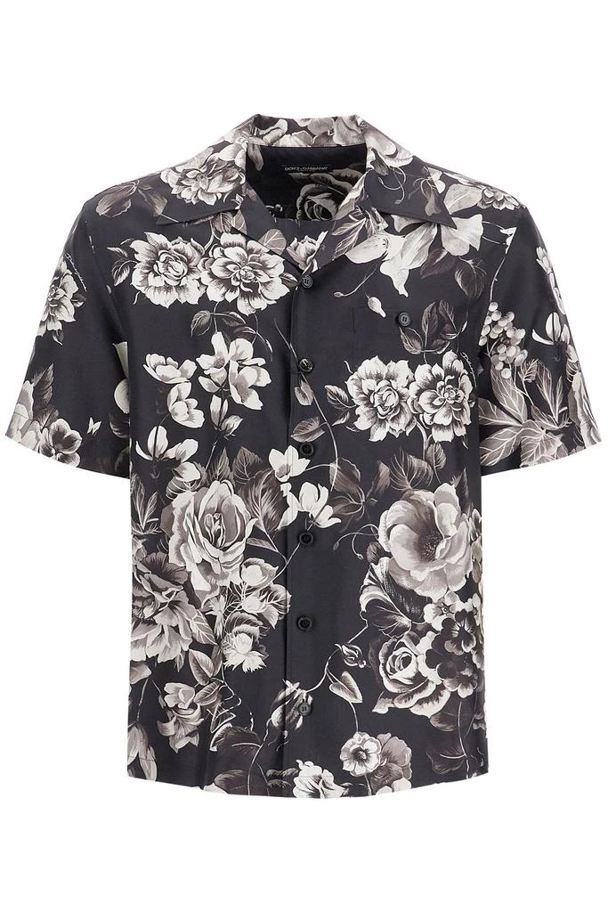 DOLCE & GABBANA hawaii silk shirt with floral print set 1