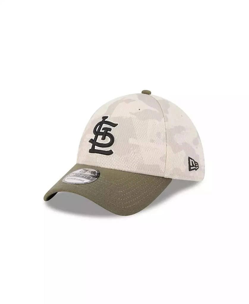 New Era Men's Light Beige/Olive St. Louis Cardinals 2025 Armed Forces Day 39THIRTY Flex Hat 1