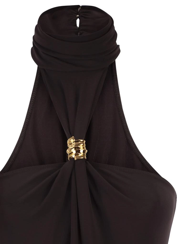 ELISABETTA FRANCHI Crêpe Jersey Bodysuit With Jewel Detail 3