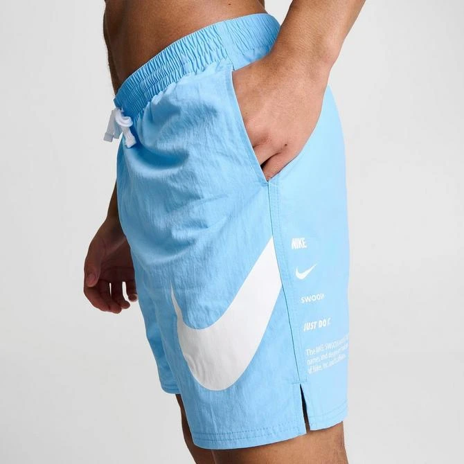 NIKE Men's Nike Swim Large Swoosh Graphic 7" Volley Swim Shorts 5