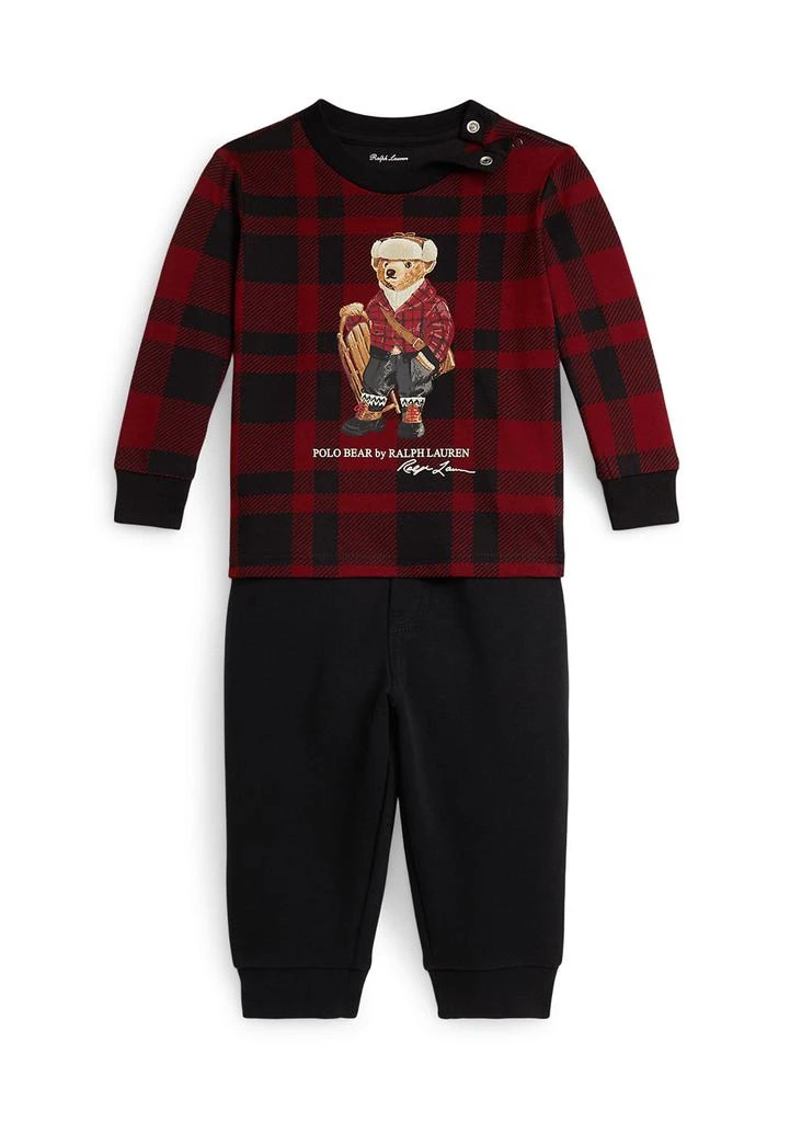 Ralph Lauren Baby Boys Polo Bear Jersey Tee 
Fleece Pant Set