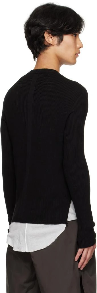 Rick Owens Black Concordians Ribbed Geo Sweater 3