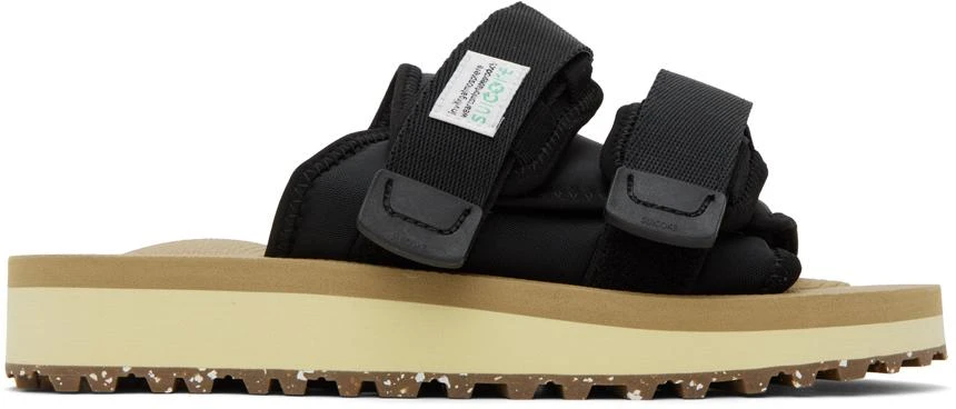 Suicoke Black & Beige Moto-Cab-Eco Sandals 1