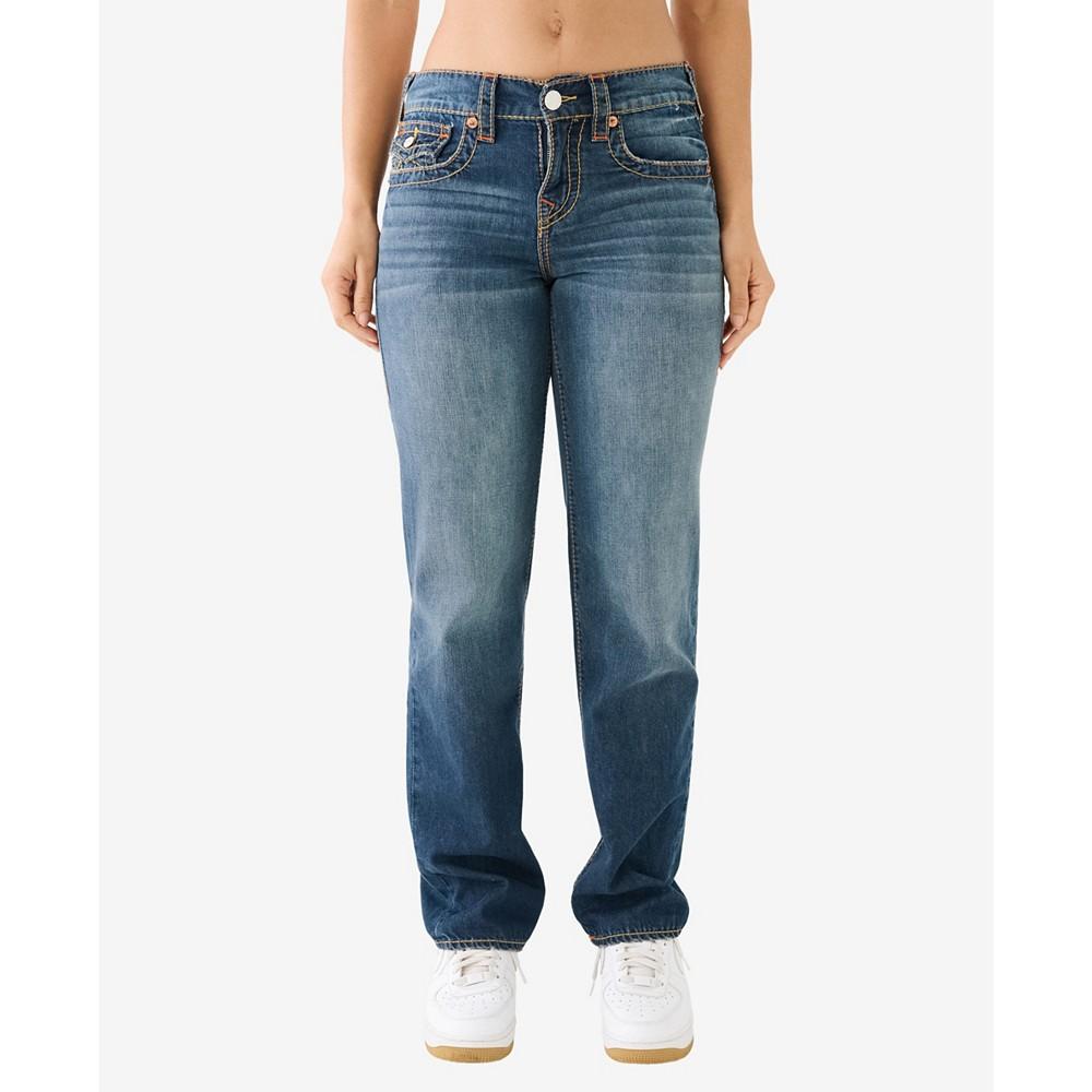 True Religion Women's Ricki Flap Big T Relaxed Straight Jean