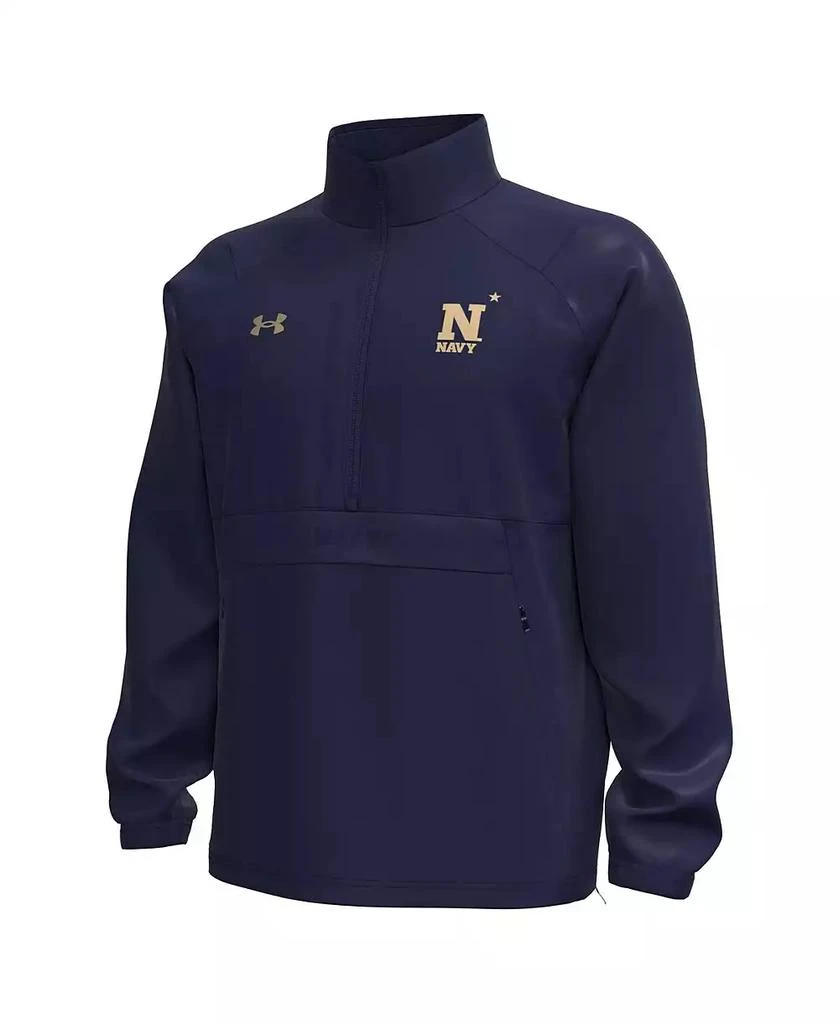 Under Armour Men
s Navy Midshipmen Unstoppable Woven Anorak Storm Tech Half-Zip Jacket Hoodie 3