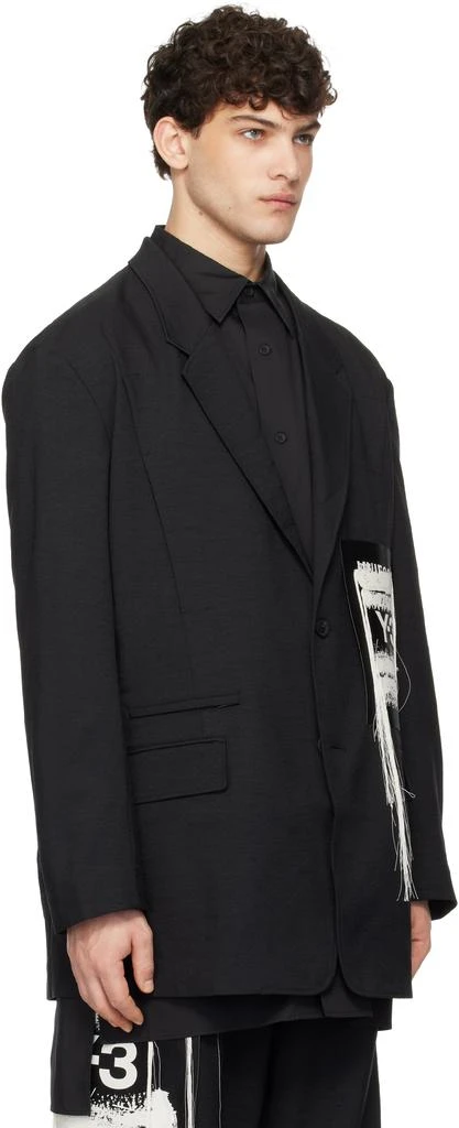 Y-3 Black Sport Uniform Patch Blazer 2