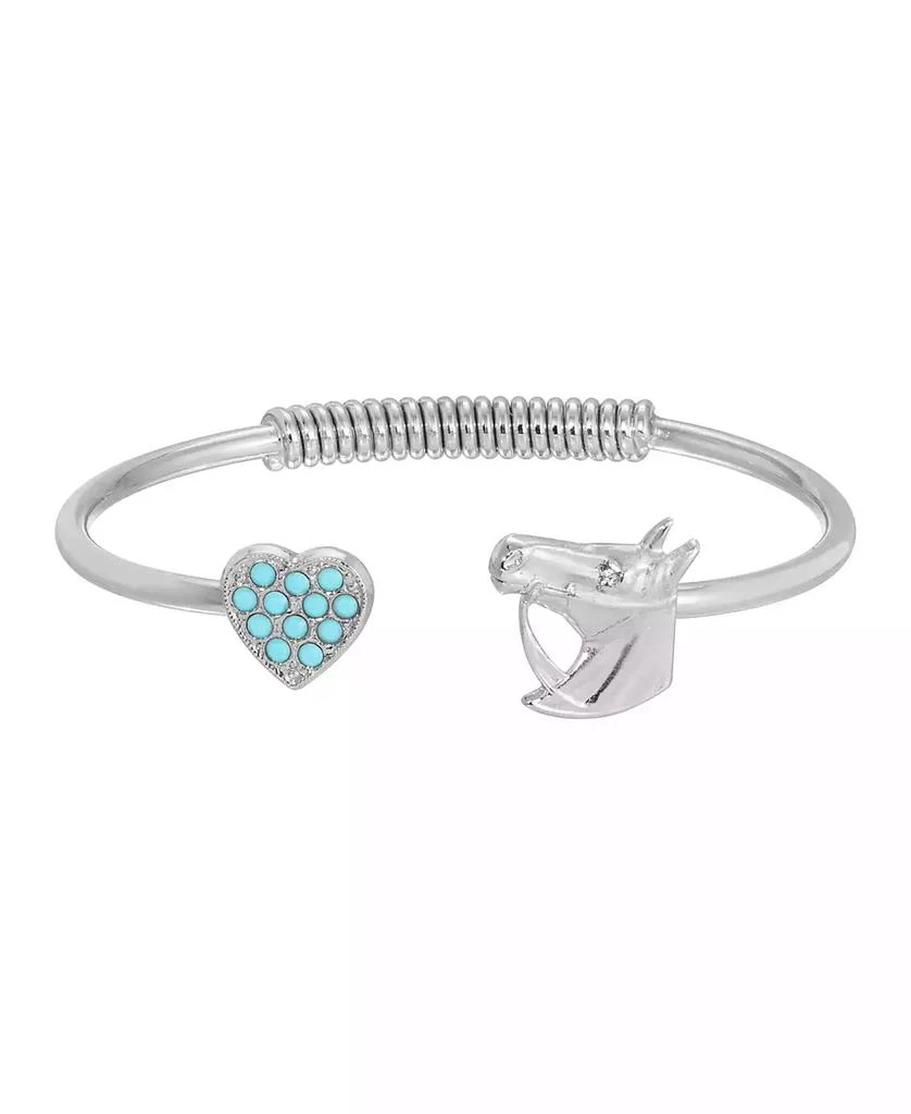 2028 Crystal Heart Cuff Bracelet