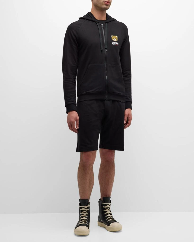 Moschino Men's Bear Logo Zip Hoodie 2