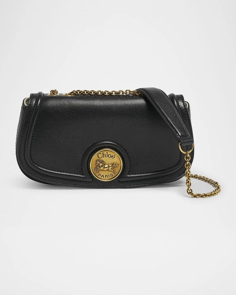 Chloé Horse Medal Wallet on Chain in Grained Leather 1
