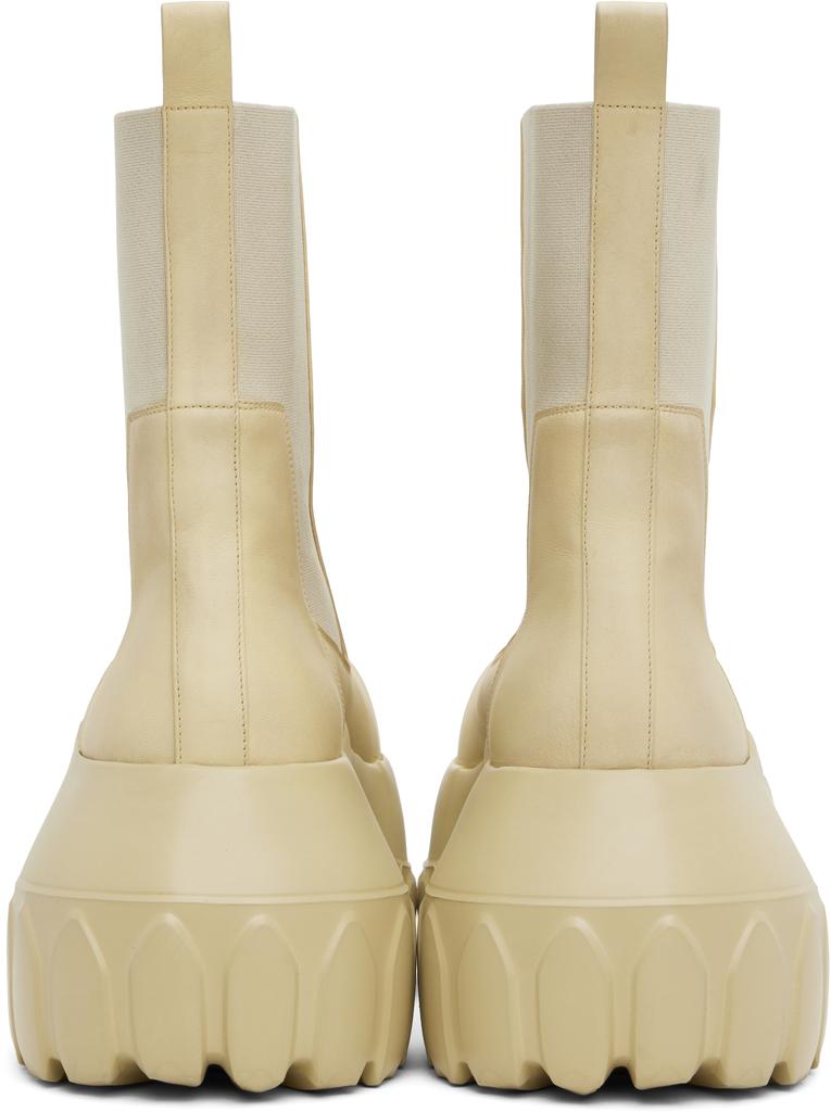 Beige Hollywood Beatle Mega Tractor Chelsea Boots – On Sale