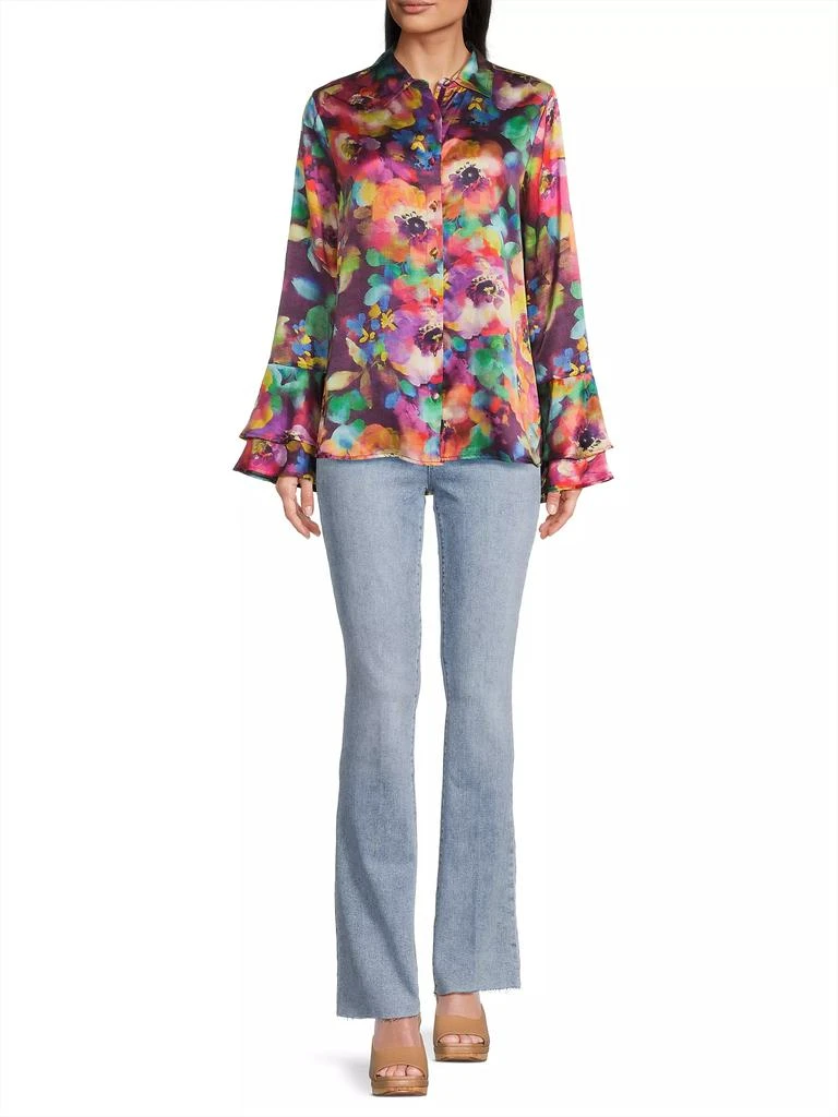 Johnny Was Elektra Flounce-Sleeve Shirt 2