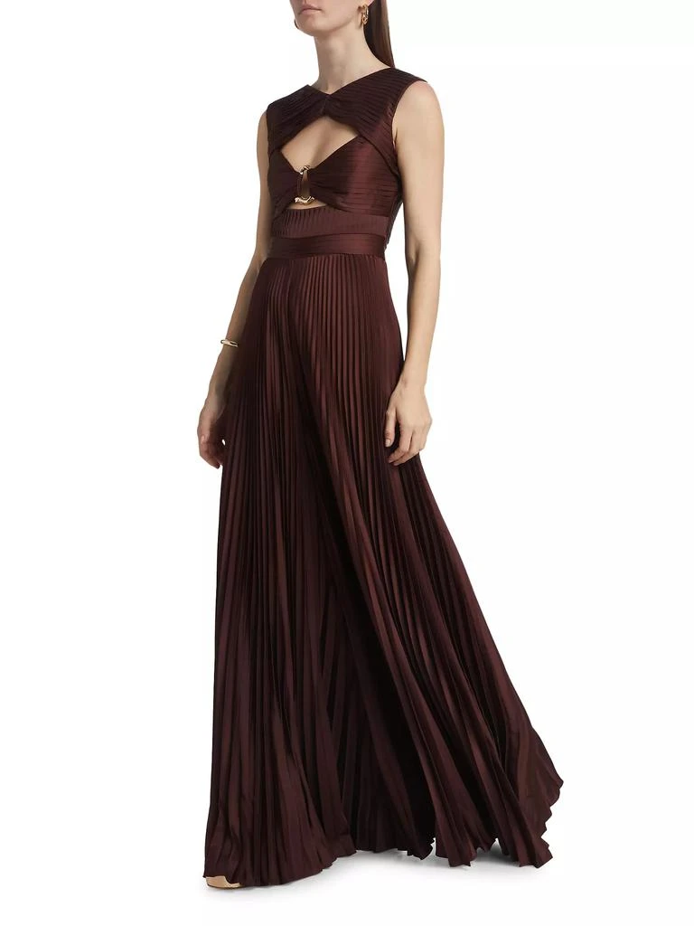 AMUR Rosalynn Charmeuse Pleated Jumpsuit 4