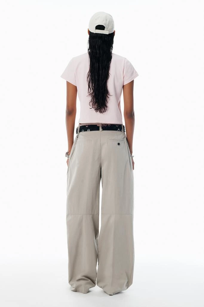 Alexander Wang Pink Cotton Shrunken Logo Tee 4