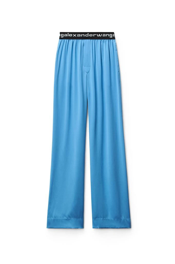 Alexander Wang LOGO ELASTIC PANT IN SILK CHARMEUSE 1