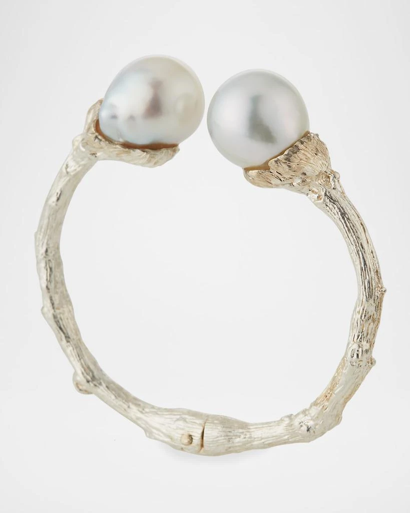 K Brunini Large Twig 16mm Pearl Bangle 4