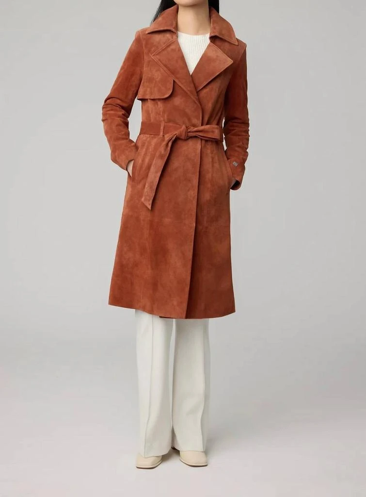 SOIA&KYO Soia&Kyo - Alexis-n Slim-fit Suede Trench Coat 2