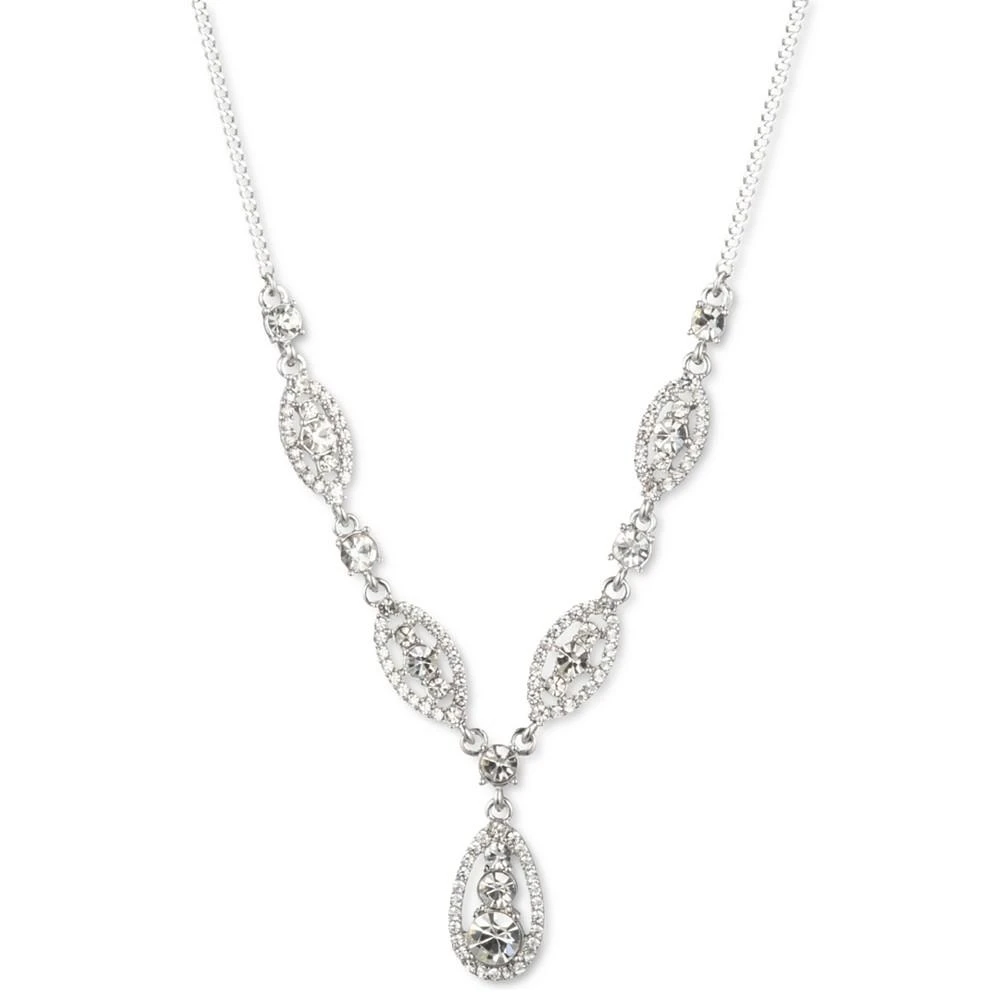 Givenchy Crystal Trio Lariat Necklace, 16" + 3" extender 1