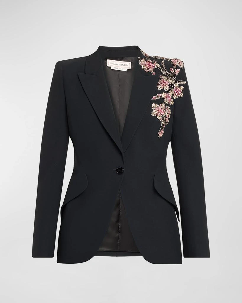 Alexander McQueen Cherry Blossom Crystal Blazer 1