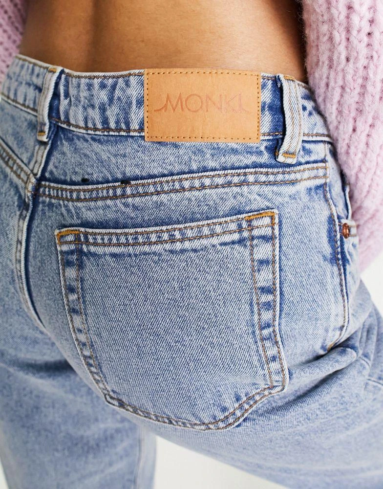 Monki Monki Moop low rise straight leg jeans in light blue 3