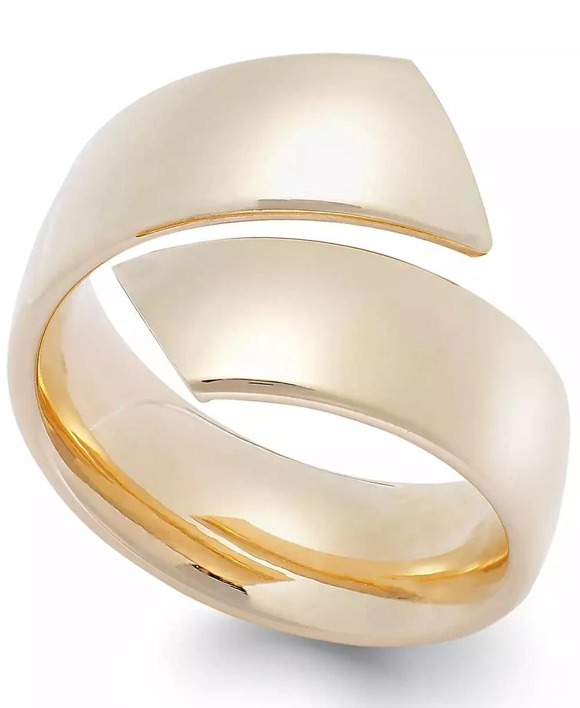 Italian Gold Bypass Ring in 14k Yellow Gold and 14k White Gold 1