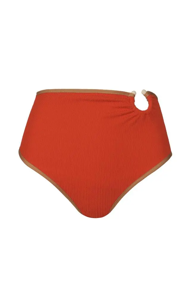 JOHANNA ORTIZ Johanna Ortiz Susurro Del Agua High-Rise Bikini Bottom - Moda Operandi