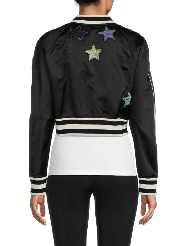 Valentino Star Embroidered Bomber Jacket 2