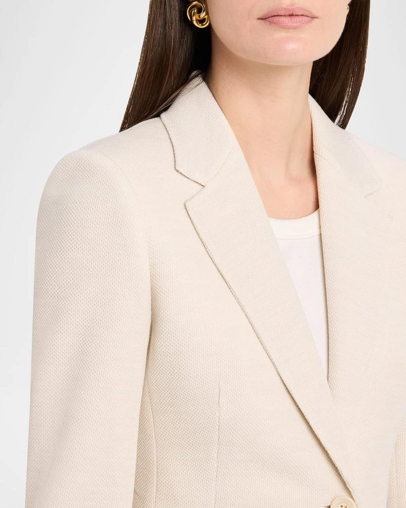 Max Mara Utilita Single-Button Wool Pique Blazer 5