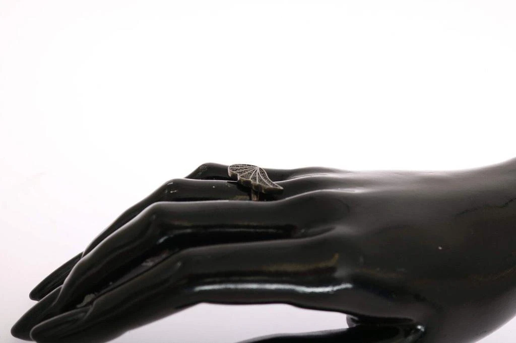 Nialaya Nialaya Silver Womens Black CZ Rhodium 925 Ring 3