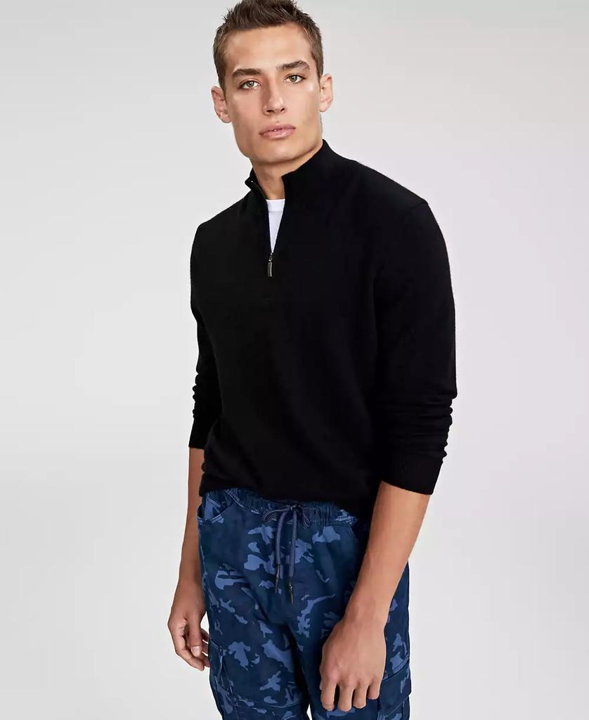 Club Room Men's Cashmere Quarter-Zip Sweater, Created for Macy's