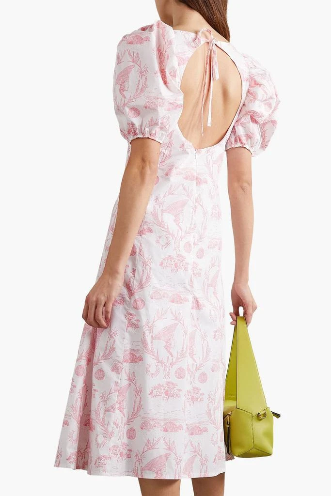 SINDISO KHUMALO Palesa cutout printed cotton-poplin midi dress 3